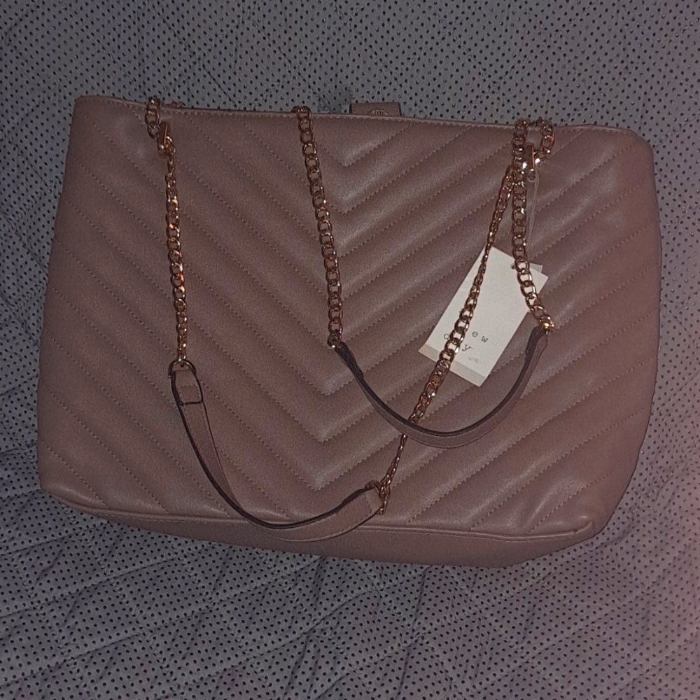 NWT time and tru Tan tote bag